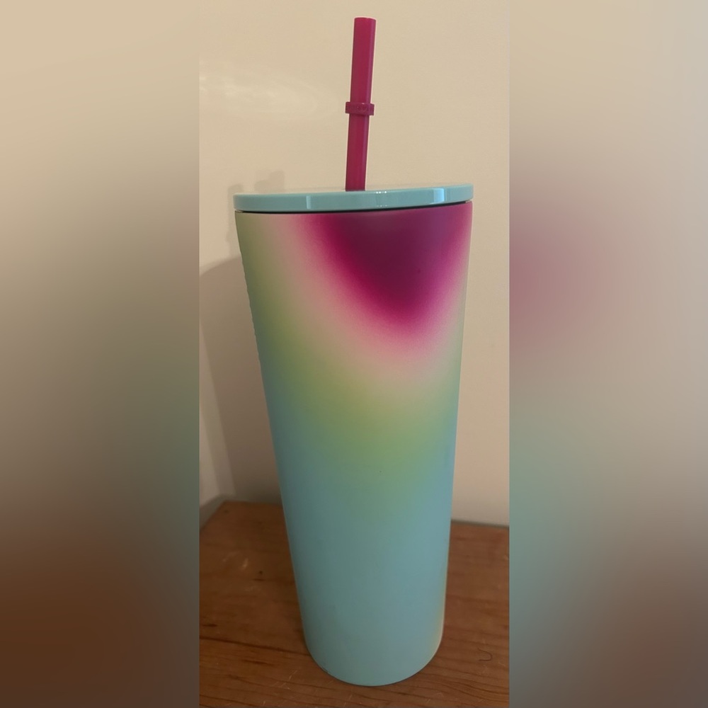 💜 2024 STARBUCKS Spring PASTEL RAINBOW TIE DYE STAINLESS STEEL Tumbler Cold Cup